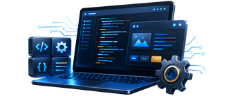 Custom software development illustration