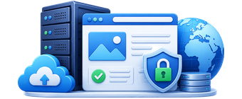 Website hosting illustration