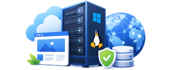 Website hosting illustration